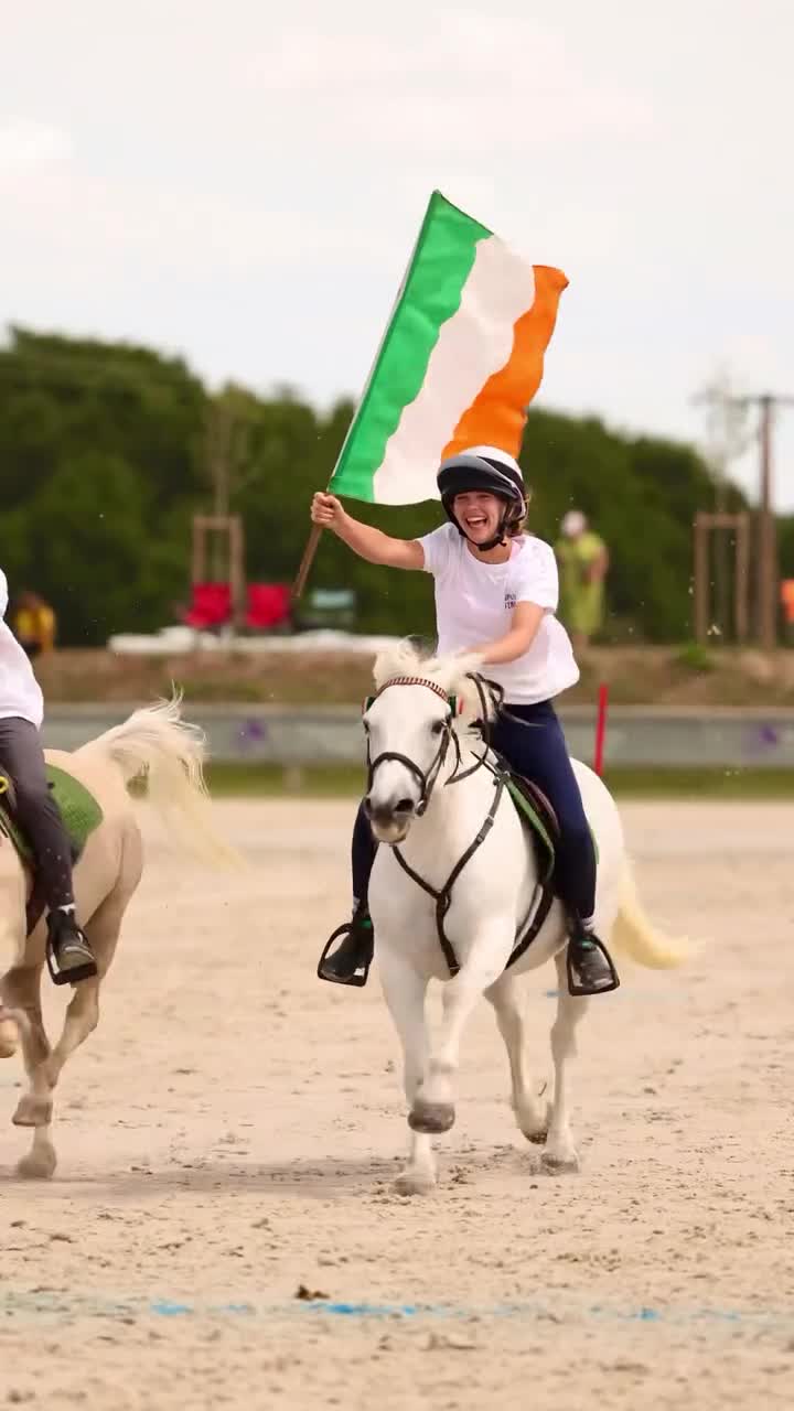 Victory lap with the Irish tricolour after winning the World Pairs